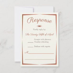 Watercolor Destination: Romantic Desert RSVP Card