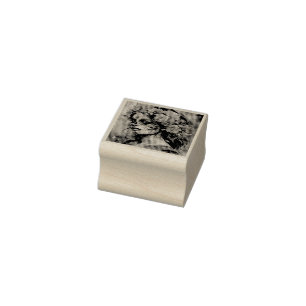 Watercolor Día de los Muertos Catrina Portrait Rubber Stamp