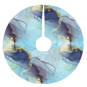 Watercolor Diaphonous Chic Elegant Brushed Polyester Tree Skirt