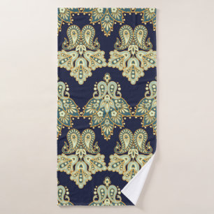 watercolor digital background pattern on textures bath towel