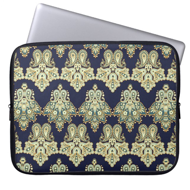 watercolor digital background pattern on textures  laptop sleeve (Front)