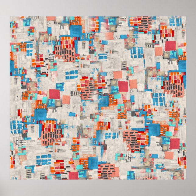 Watercolor Digital Texture Pattern Poster (Front)