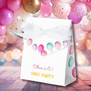Watercolor Dino party kids birthday Favour Box