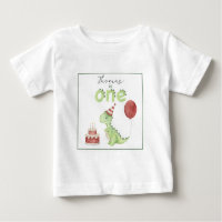 Watercolor Dinosaur 1st birthday