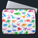 Watercolor Dinosaur Alphabet Colourful Dino Kids Laptop Sleeve<br><div class="desc">Watercolor Dinosaur Alphabet Colourful Dino Kids Pattern. Dinosaur for each letter of the alphabet in a colourful watercolor silhouette.</div>