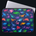 Watercolor Dinosaur Alphabet Colourful Dino Kids Laptop Sleeve<br><div class="desc">Watercolor Dinosaur Alphabet Colourful Dino Kids Pattern. Dinosaur for each letter of the alphabet in a colourful watercolor silhouette.</div>