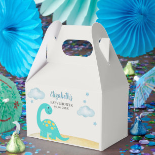 Watercolor Dinosaur Baby shower boy Favour Box
