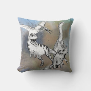 Watercolor Dinosaur Kids Cushion