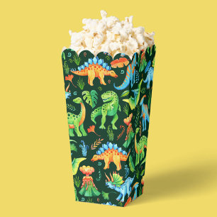 Watercolor Dinosaurs Boy's Birthday Jurassic Green Favour Box