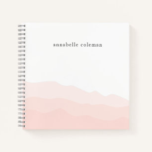 Watercolor Dip Dye Blush Pink Feminine Ombre Notebook