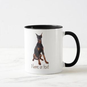 Watercolor Doberman Pinscher Dog Pet Custom Mug