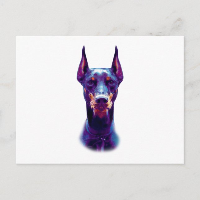 Watercolor Doberman Pinscher  Postcard (Front)
