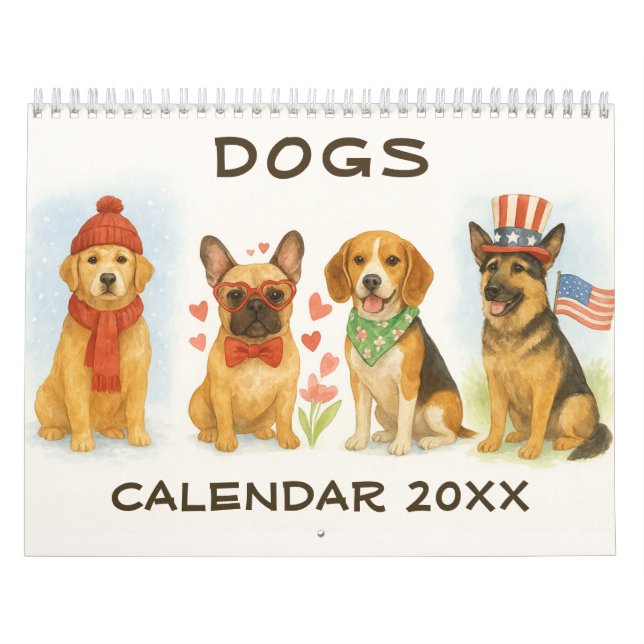 Watercolor Dog Calendar (Cover)