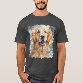 Watercolor dog golden retriever gentle For all dog T-Shirt