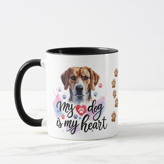 Watercolor Dog Lover Combo Mug (15oz) (Left)