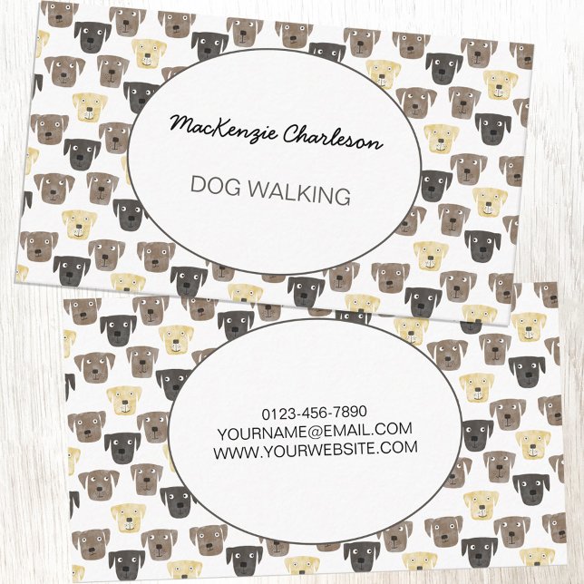Watercolor Dog Walking Business Card (Creator Uploaded)