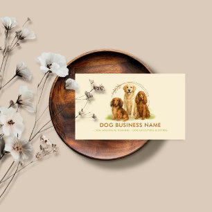 Watercolor Dogs Walker Pet Sitter Business Card