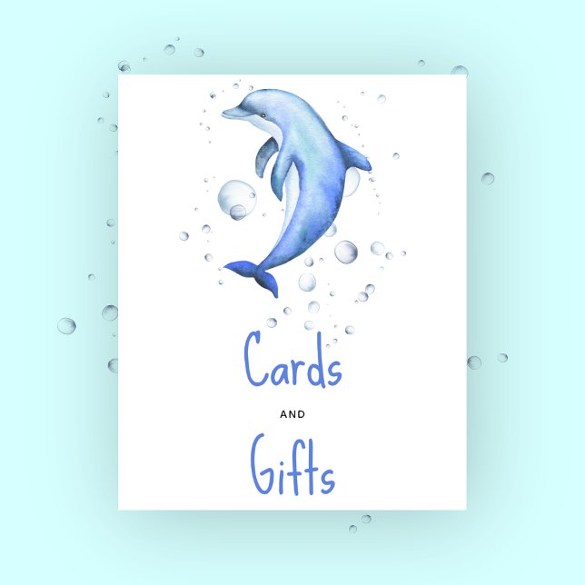 Watercolor dolphin - cards and gifts poster (Creator Uploaded)