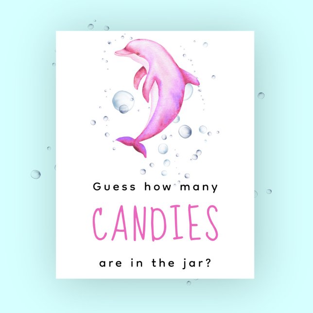 Watercolor dolphin - How many candies game Poster (Creator Uploaded)