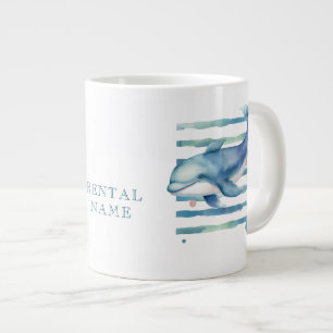 WATERCOLOR DOLPHIN VACATION RENTAL LARGE COFFEE MUG