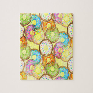 Watercolor Donut Jigsaw Puzzle