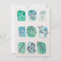 Watercolor doodle botanical general occasion