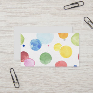 Watercolor Dots 1 Business Card