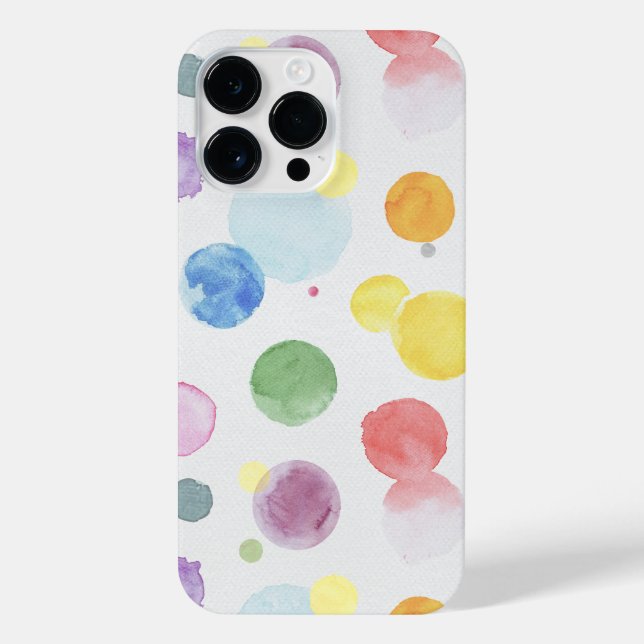 Watercolor Dots 1 iPhone Case (Back)