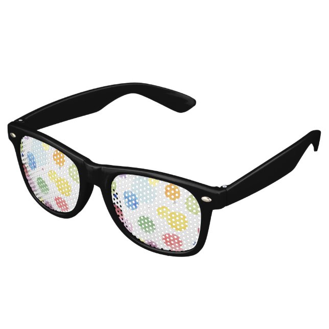 Watercolor Dots 1 Retro Sunglasses (Angled)