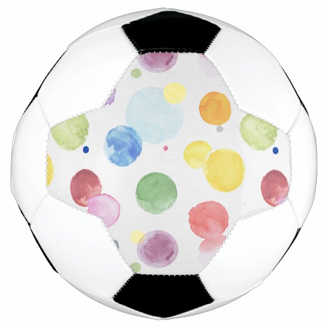 Watercolor Dots 1 Soccer Ball (Front)