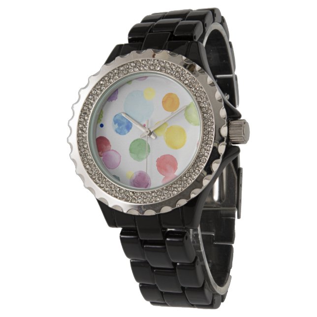 Watercolor Dots 1 Watch (Angled)