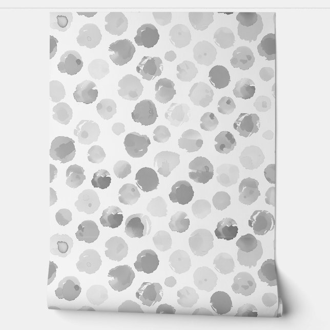 Watercolor Dots Brown pattern Wallpaper (Unrolling)
