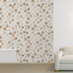 Watercolor Dots Brown pattern Wallpaper