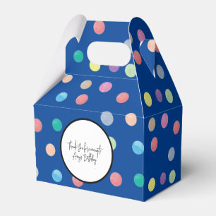 Watercolor Dots Hand Painted Colourful Pattern Favour Box