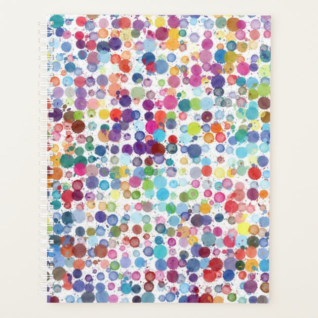 Watercolor Dots Planner (Front)