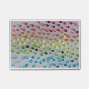 Watercolor dots post-it notes