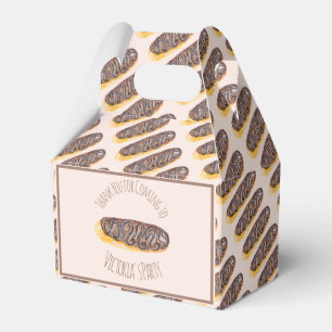 Watercolor Doughnut Chocolate Hand Drawn Eclair Favour Box