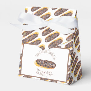 Watercolor Doughnut Chocolate  Hand Drawn  Eclair  Favour Box