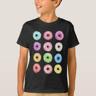 Watercolor doughnuts pattern T-Shirt