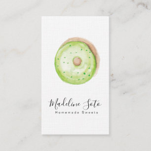 Watercolor Doughnuts Sweets Baking Cake Decorator Business Card