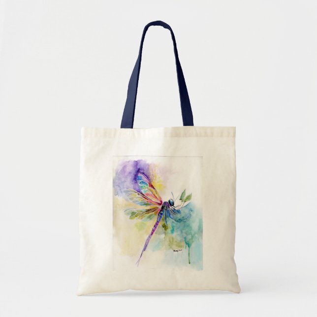 Watercolor Dragonflies Tote Bag (Front)