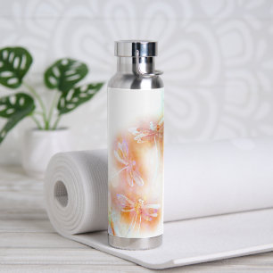 Watercolor dragonflies water bottle