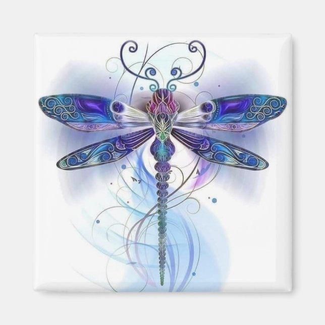 watercolor dragonfly art magnet (Front)