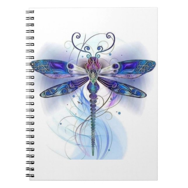 watercolor dragonfly art notebook (Front)