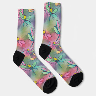 Watercolor Dragonfly Socks