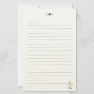 Watercolor Dragonfly Stationery