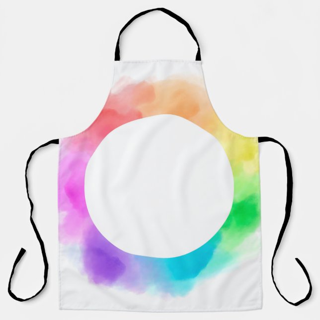 Watercolor drawing background apron (Front)