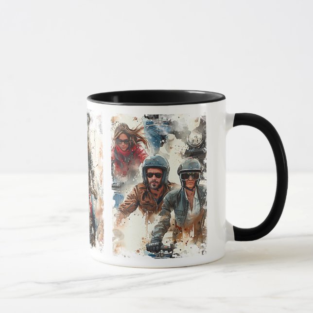 Watercolor drawing MotoBikers Mug (Right)