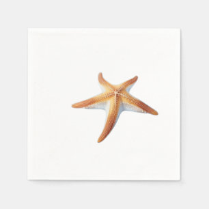 Watercolor Drawing of Starfish Napkin