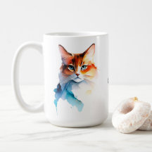 Watercolor drawings Charming cats 